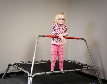 Girl on a trampoline
